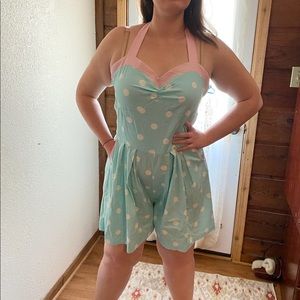 Lindy Bop-light blue with pink with pockets